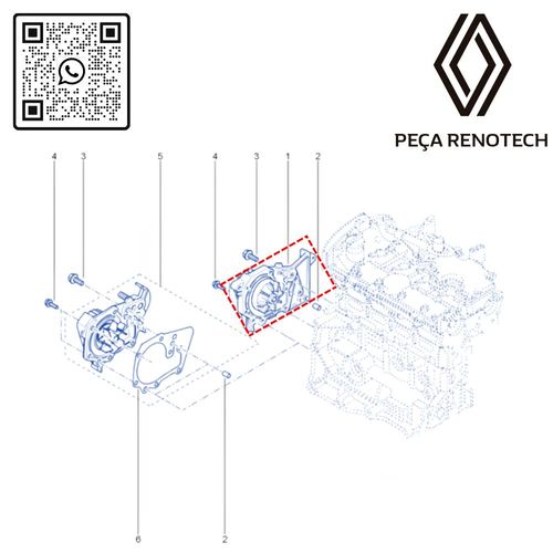 RN 089834 8660089834 Bomba De Agua Renault Clio Scenic 1.6 16v Motrio 4